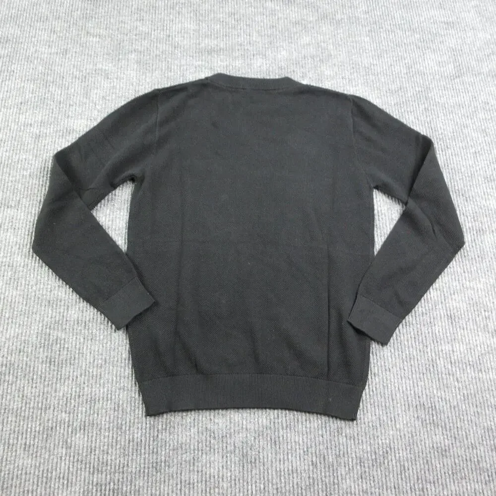 Legend Sweater Mens M Black Pullover Coast Sweatshirt Collarless Regular Fit NWT